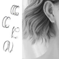 real 925 sterling silver ear cuff earrings simple non pierced cartilage earrings ear cuffs clip on earrings for women girls