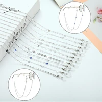 fashion metal glasses chain hangs masks silver color sunglasses chain pearl eyeglasses accessories womens neck chain lanyard