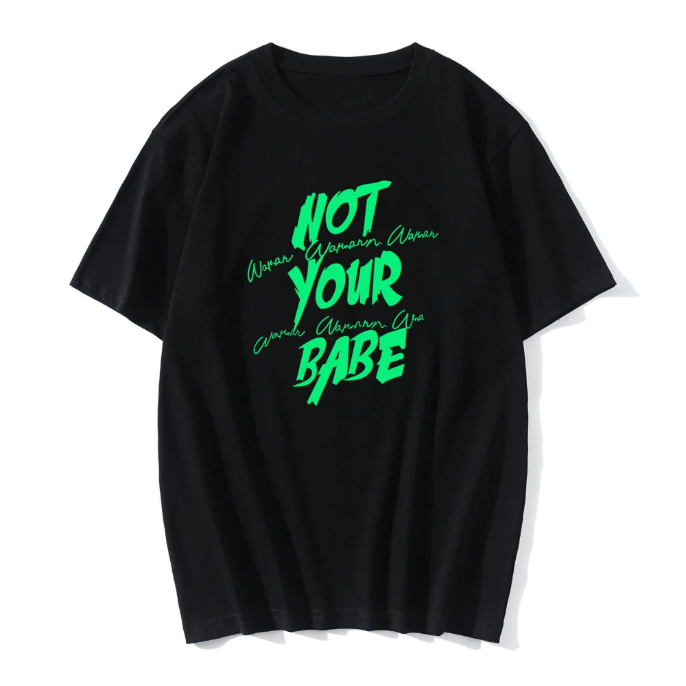 

Детская Хлопковая футболка для мужчин весом не ваш Babe буквы футболка с принтом Футболка для хип хопа повседневные футболки с короткими рука...
