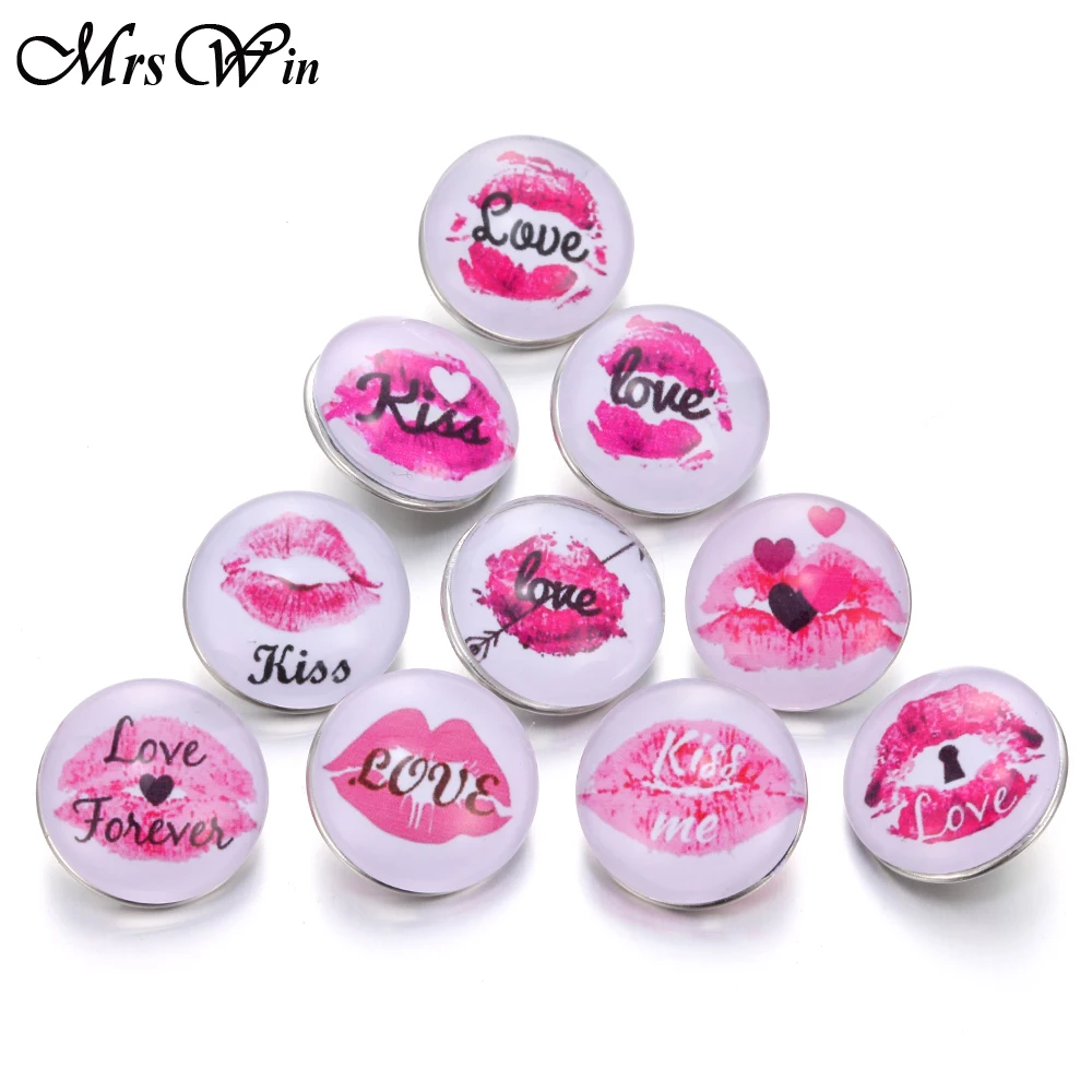 10 шт./лот смешанные цвета 18 мм стекло кнопка ювелирное изделие любовь сердце