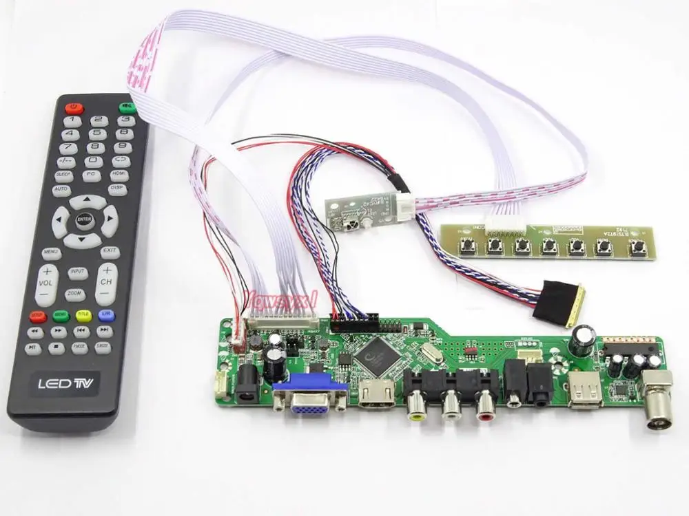 Комплект платы контроллера для телефона/Φ/LP156WH4-TLP3 TV + HDMI VGA AV USB ЖК-дисплей плата
