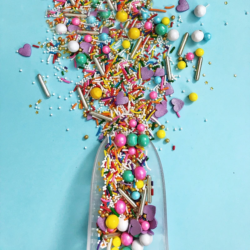 Съедобные Цветной Сахар Бусины разнообразных жемчужных сахарные шарики помадка