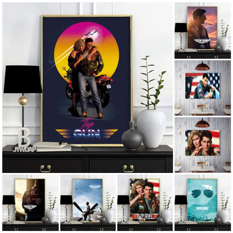 

Top Gun Movie Posters Tom Cruise Film Comic Canvas Painting Wall Art Prints Pictures for Bedroom Living Room Home Decor Cuadros