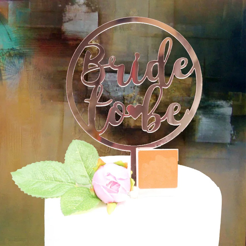 INS новинка для невесты акриловые топперы торта флаги золотые свадебные кекса