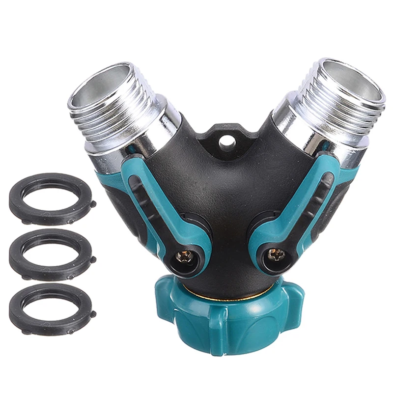 

1 шт., Y-образный сплиттер для садового шланга, из пластика и сплава