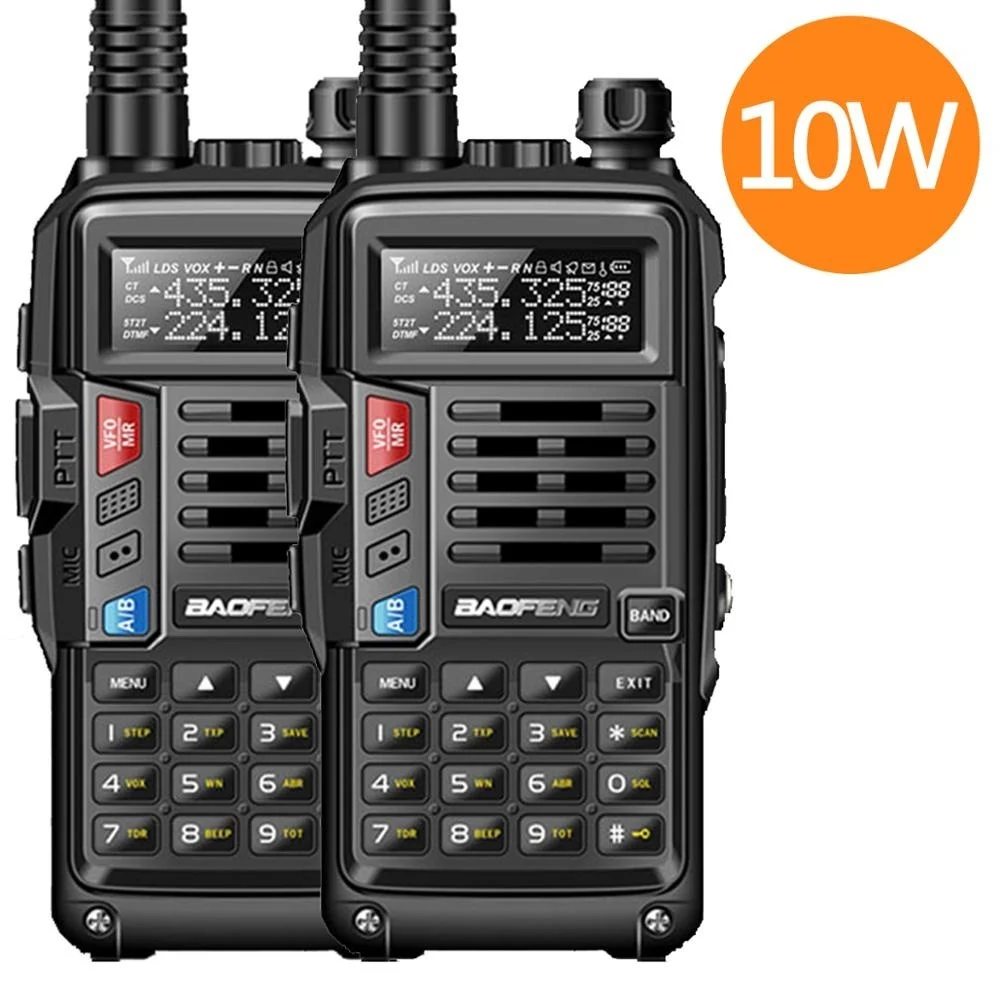 

2PCS BaoFeng UV-S9 Plus with 2800mAh Battery 10W High Power Dual Band UHF/VHF Amateur Ham 2 Way Radio Walkie Talkie