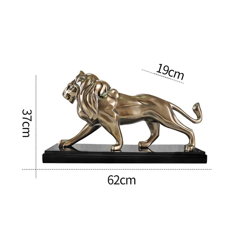 

ART AMERICAN RETRO LION COPPER-PLATED RESIN ANIMAL STATUE DECORATION OFFICE WINE CABINET PORCH HOME OFFICE DECORATION CRAFTS