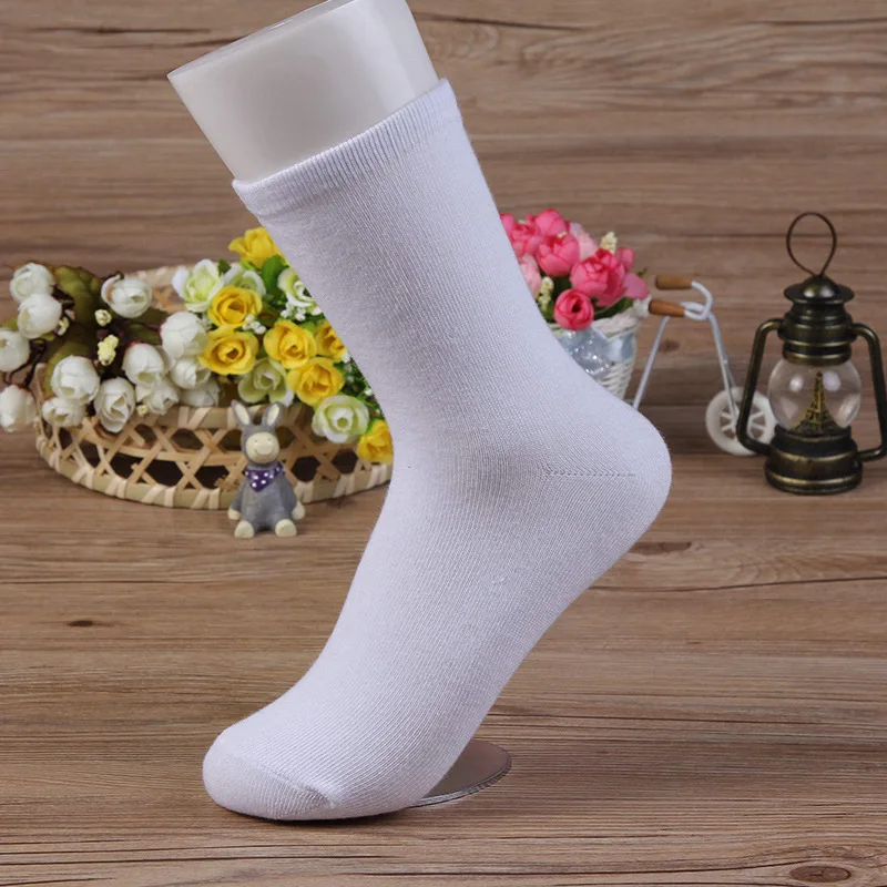 Женские носки весна/зима однотонный хлопок простые мягкие веселые японская мода