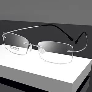 Готовые готовые очки для близорукости без оправы светильник мужские и женские очки для близорукости без винтов очки для близорукости