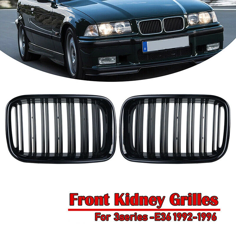 Передняя решетка для гриля почек Замена BMW E36 3 серии 1992 1996 двойная планка