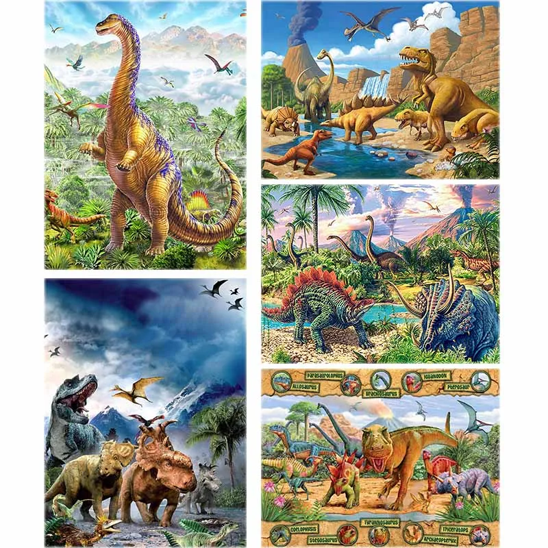 Алмазная 5d Вышивка Набор для творчества с изображением динозавра пустыни