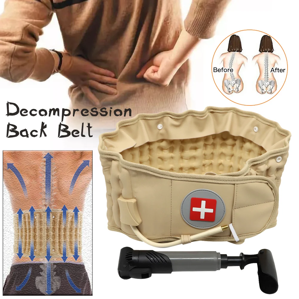 

Back Decompression Waist Belt Back Massager Back Pain Relief Lumbar Spine Inflatable Traction Belt Air Waist Support Brace