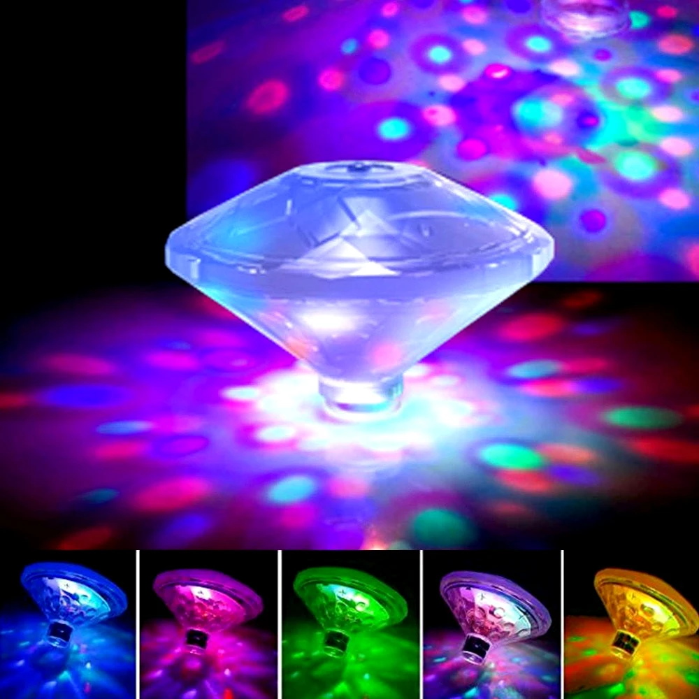 

LED Floating Underwater Light Battery RGB Submersible Disco Party Light Glow Show Swimming Pool Hot Tub Spa Lamp Baby Bath Light