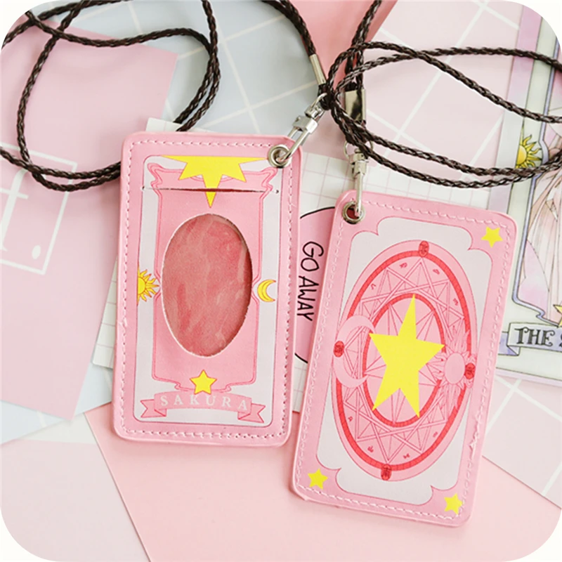 Anime Card Captor Sakura Cartoon Hang a Neck Bus Bank Set Cosplay Magic Girl Props Pendant Christmas Gifts | Тематическая одежда и