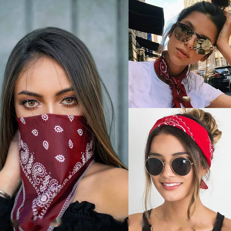 

Newest Cotton Blend Hip-hop Bandanas Scarf For Women Men Male Female Head Scarves Wristband Vintage Pocket Towel Hot Selling