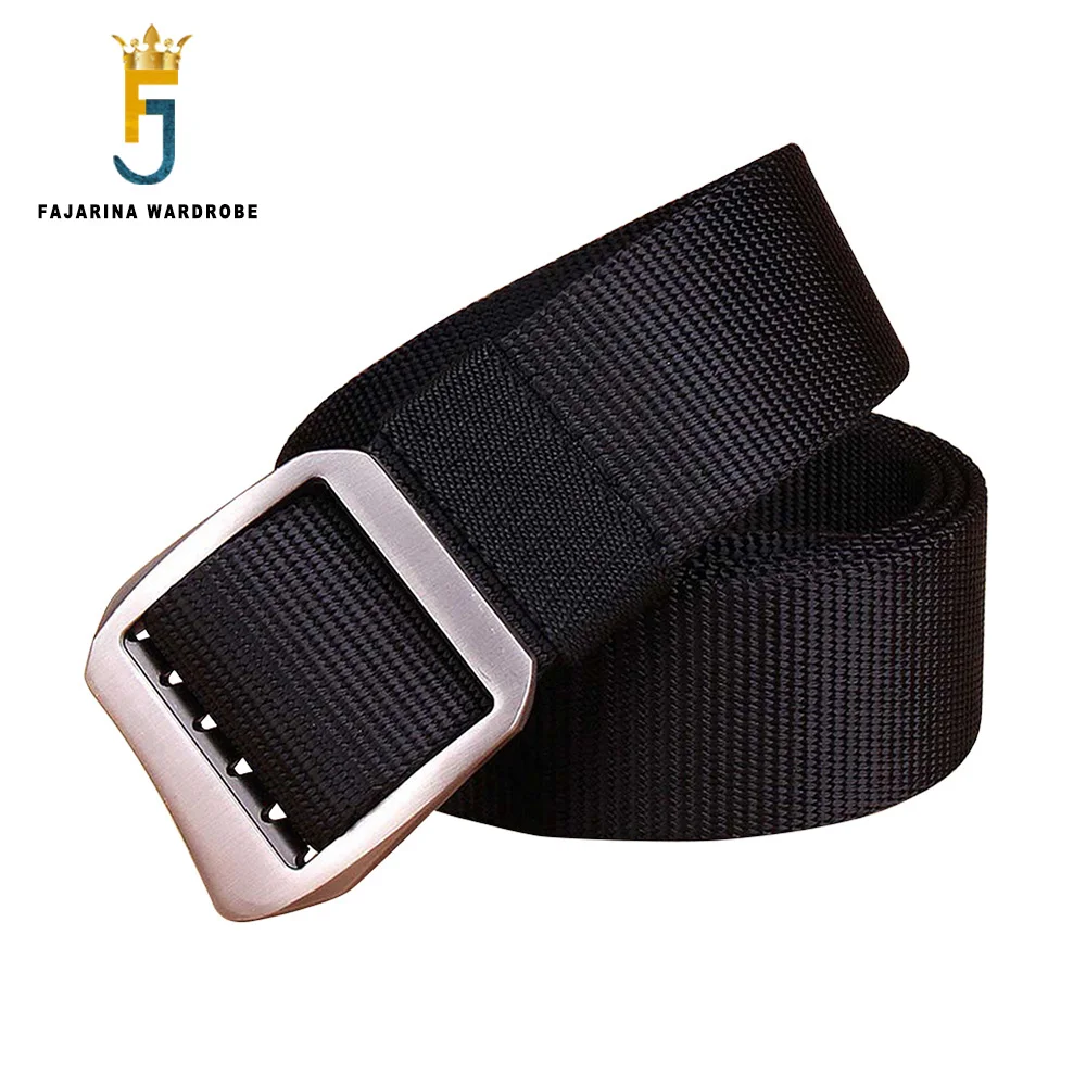 

FAJARINA Men's Good Quality Alloy Buckle Mens Design Fashion Styles Nice Nylon Belts 120cm Length 3.8cm Width CBFJ0071