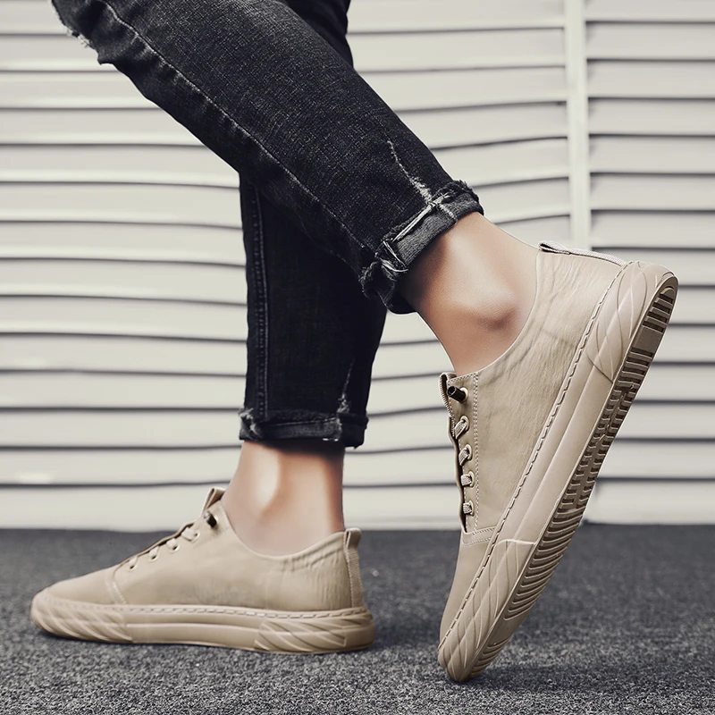 Лоферы мужские парусиновые дышащие кроссовки повседневная обувь корейский