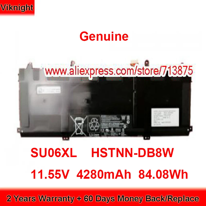 

Genuine SU06XL Battery HSTNN-DB8W for Hp Spectre X360 15 Late 2019 15-5ZV31AV 15-DF0003NC L29048-271 11.55V 4280mAh 84.08Wh