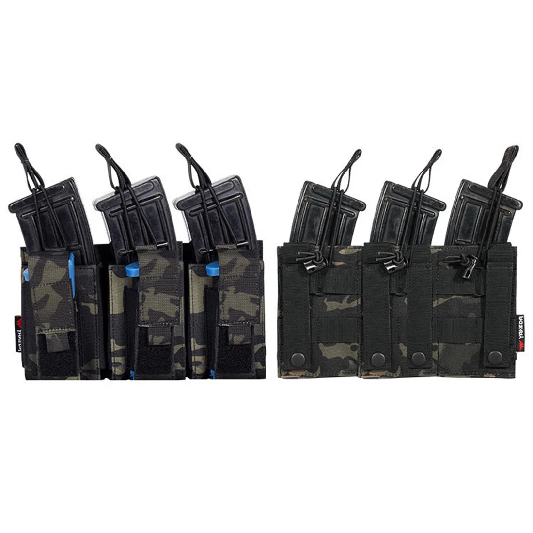 

Outdoor Tactical Multifunctional Military MOLLE Magazine Pouch Triple Accessories Magazine Bag - Black CP