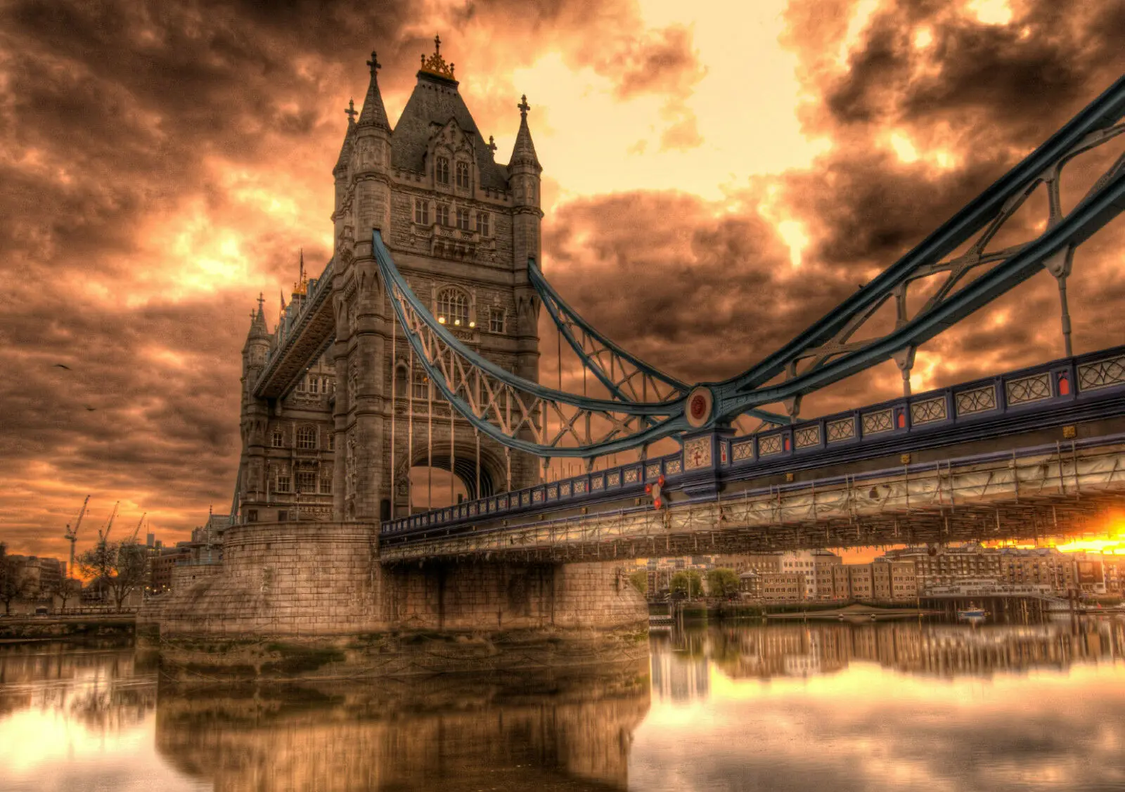 

London Bridge Scene Art Silk Poster Print 24x36inch