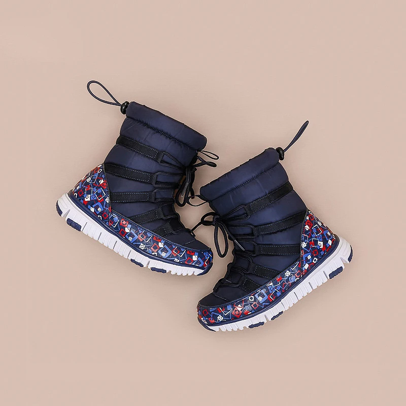 Качественные дизайнерские зимние детские сапожки для мальчиков и девочек теплые