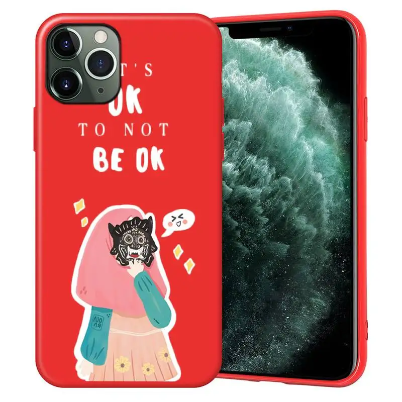 

Fashion For Women Phone Case For Iphone X Case Pure Red Soft Silicone Phone Case For SE&11 Pro Max