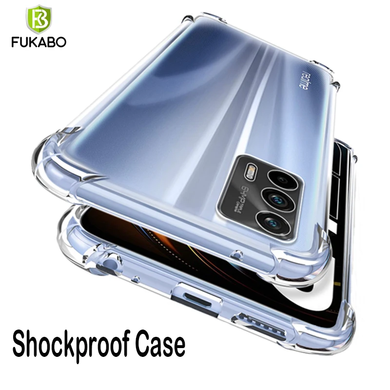 Роскошный силиконовый прозрачный чехол противоударный для телефона Oppo Realme