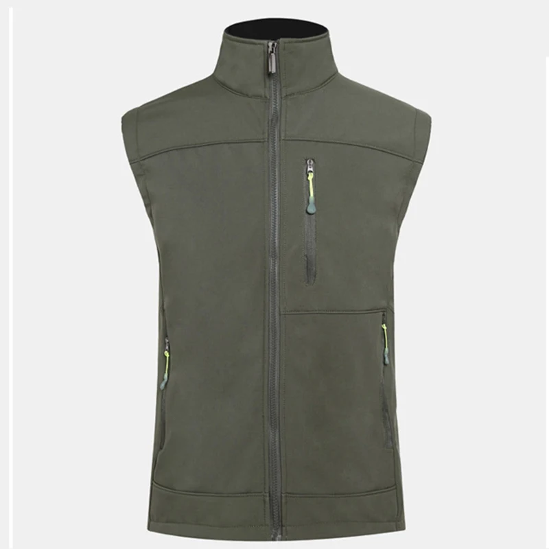 Мужская Весенняя Водонепроницаемая жилетка с флисовой подкладкой теплая куртка