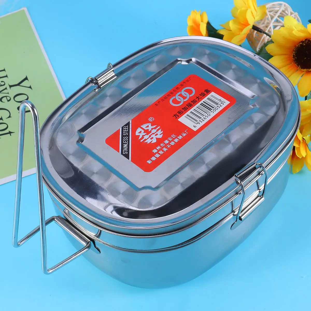Double Layer Stainless Steel Lunch Box Containers Square Insulated Fast Food Kids Metal Boxes Divided Student School | Дом и сад