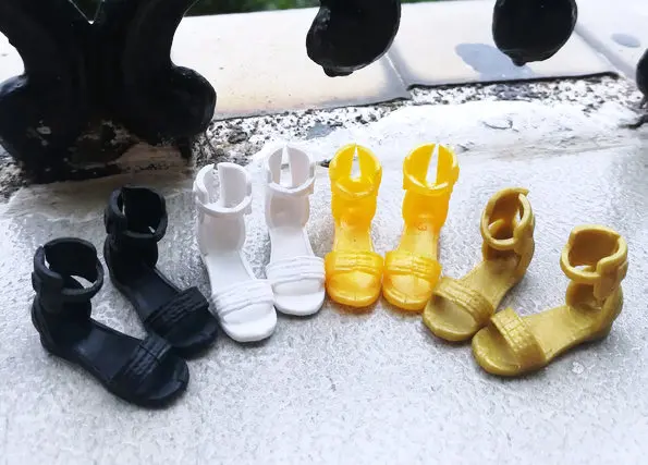 

1/6 Doll Accessories Fashion Sneaker Flat Shoes Genuine Sandals Shoeshigh-heeled shoes for Barbie Doll Shoes