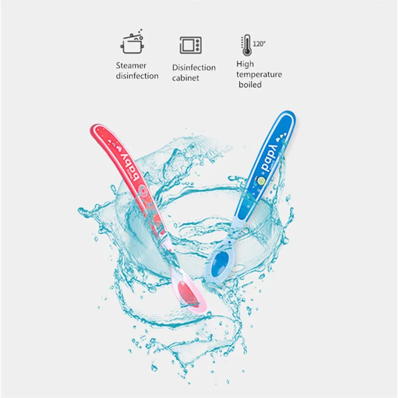 

Baby Dinnerware Sets Sillicone Dinner Infant First Stage Feeding Spoons Safety Dinnerware Kids Utensil Learning Accessories