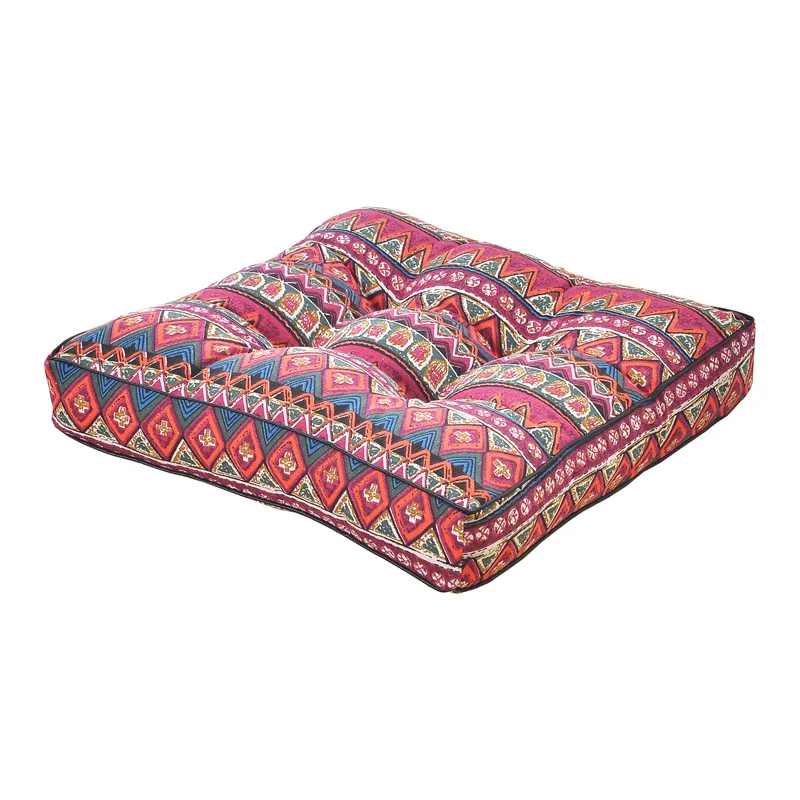 Квадратная подушка Pouf татами напольные подушки льняная хлопковая подушка на сиденье Подушка японские татами подушка 45x45 - Цвет: Color L