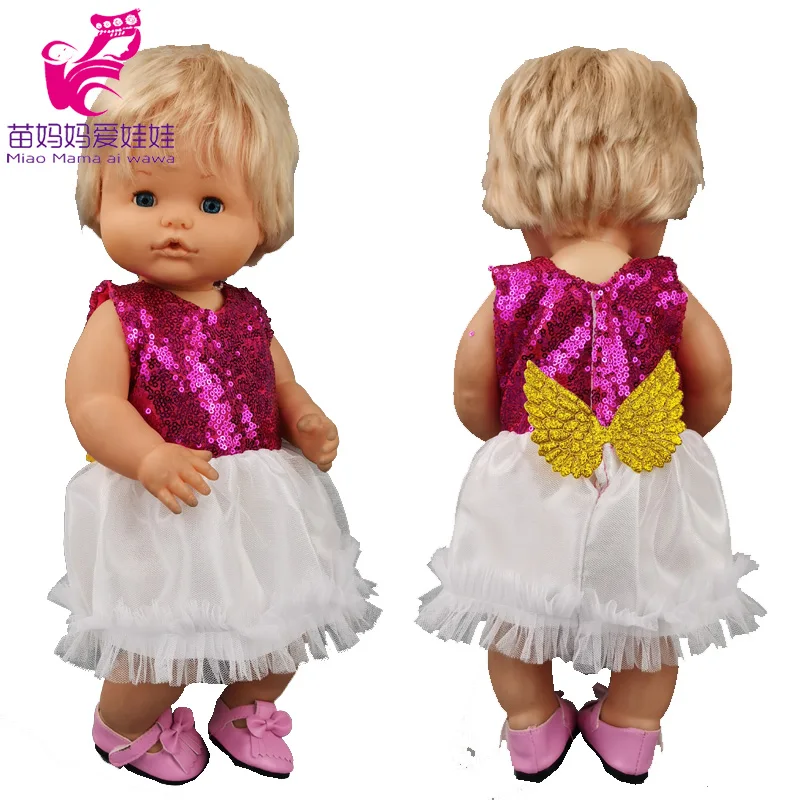 40cm Nenuco doll sequins lace dress Ropa y su Hermanita toys doll clothes