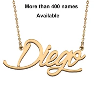 cursive initial letters name necklace for diego birthday party christmas new year graduation wedding valentine day gift