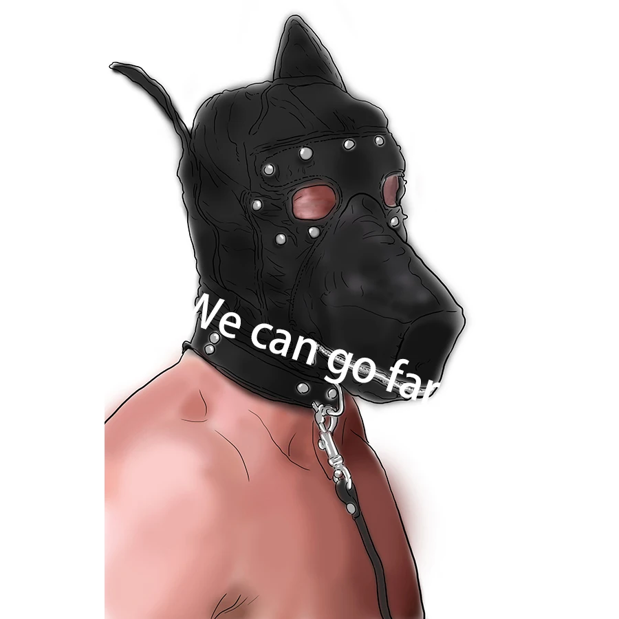 Кожаная маска собаки БДСМ бандаж SM Hood секс раб воротник бондаж с завязанными