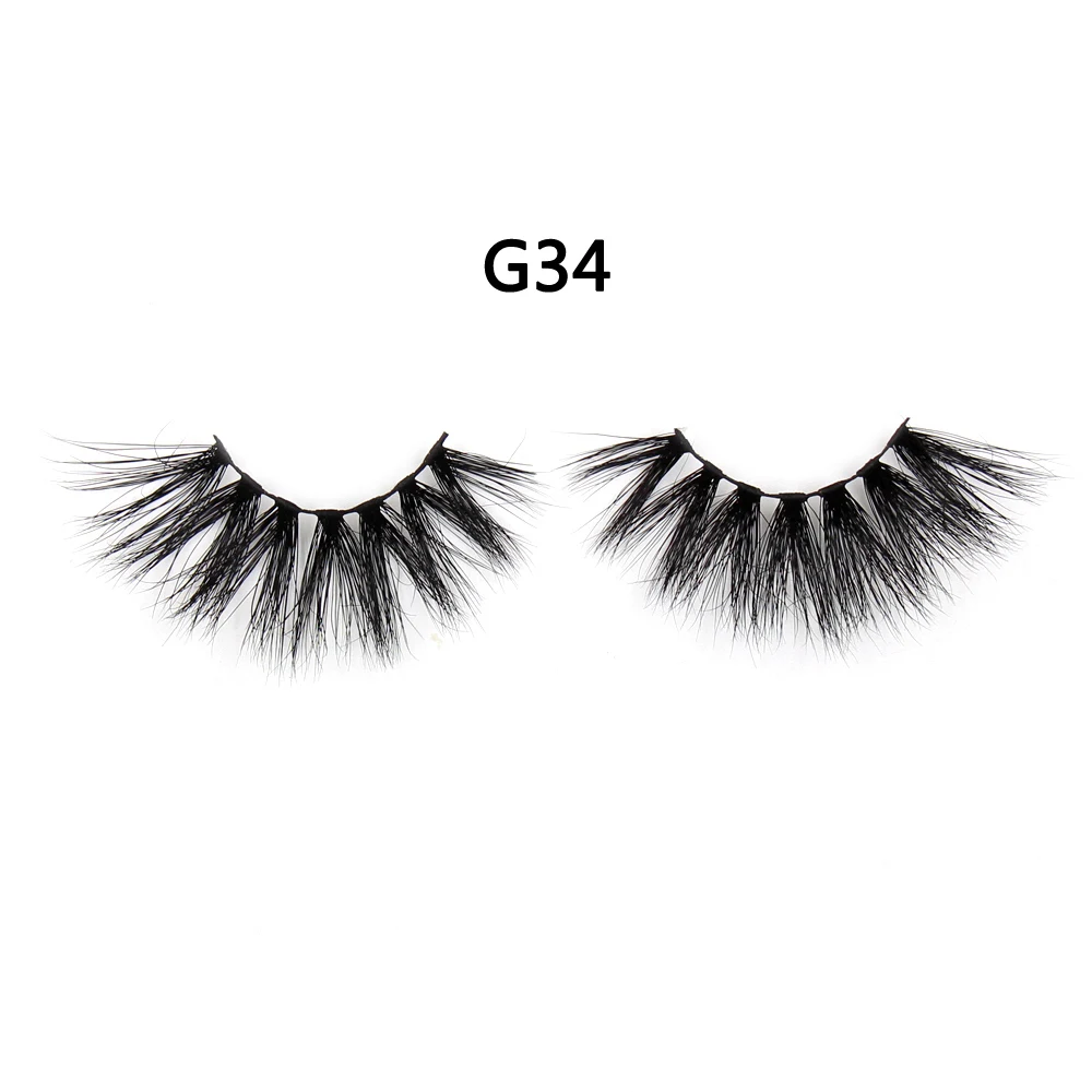 10 Pairs G34 AMAOLASH 10 пар/лот 25 мм ресницы 3D норковые ресницы высокий объем крест-накрест Драматические Длинные ресницы Пушистые Мягкие Накладные ресницы - Цвет: 10 Pairs G34