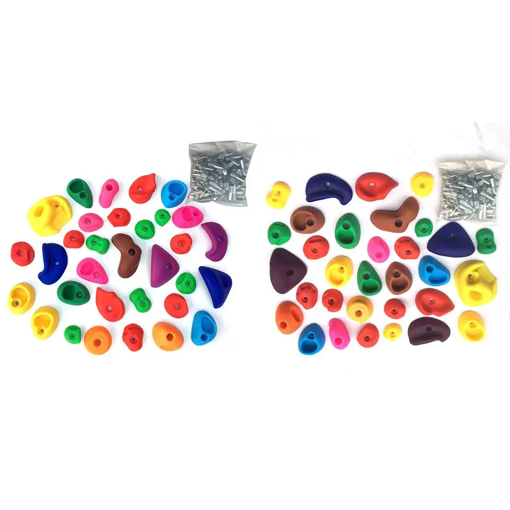 32pcs Plastic Climbing Rock Wall Stones Children Holds For Kindergarten Playground Hand Feet Grip Kit Outdoor Toy | Игрушки и хобби
