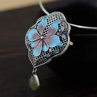 Женская серебряная брошь в этническом стиле подвеска из серебра S925 пробы с