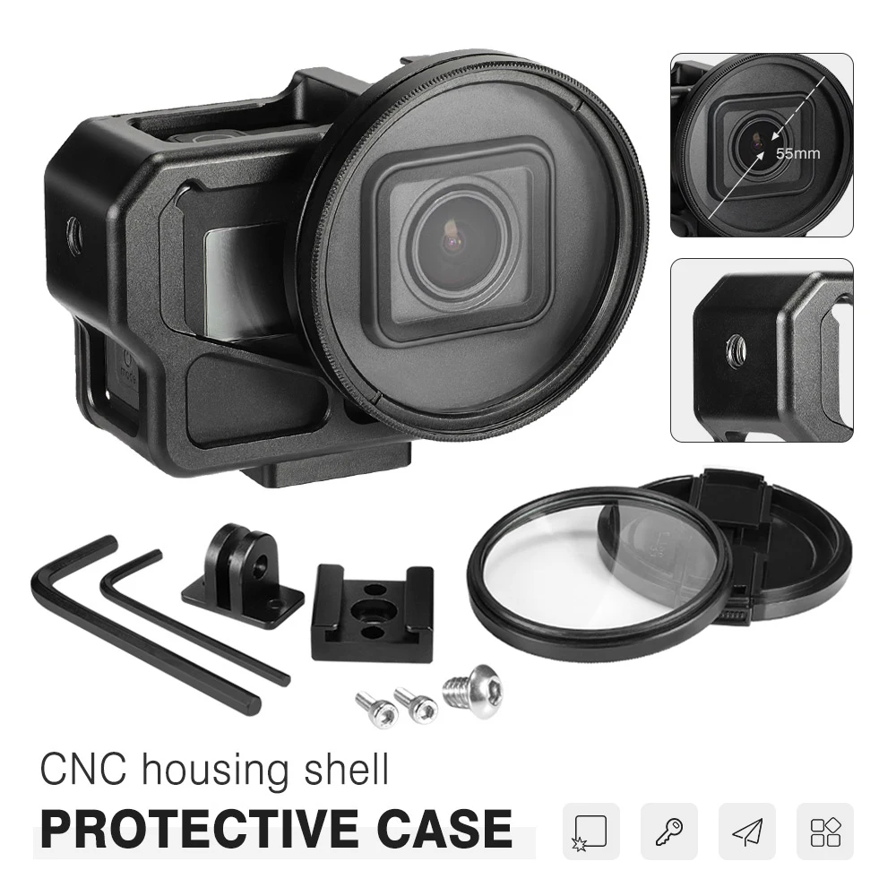 Обновленный защитный чехол из алюминиевого сплава для GoPro Hero 5 6 7 черная