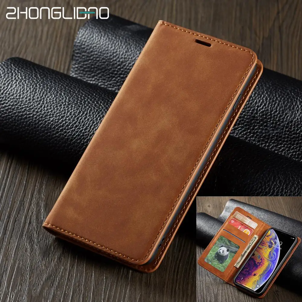 Роскошный Магнитный кожаный флип-чехол для Iphone 11 pro max Etui, бумажник для карт, подставка, чехол-книжка для Iphone Xr X Xs Max 8 7 6 6s Plus