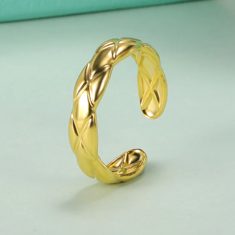 

Vintage Geometric Stainless Steel Ring Women Jewelry Simple Line Wedding Accessories Gothic Female Rings Gift Size Adjustable
