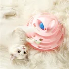 Забавная игрушка для домашних животных, кошка, табличка, котенок, башня, треки, диск для кота, интеллектуальная развлекательная трехдисковая игрушка для домашних животных