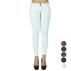 Леггинсы женские кожаные, со средней талией, теплые, мягкие, белые