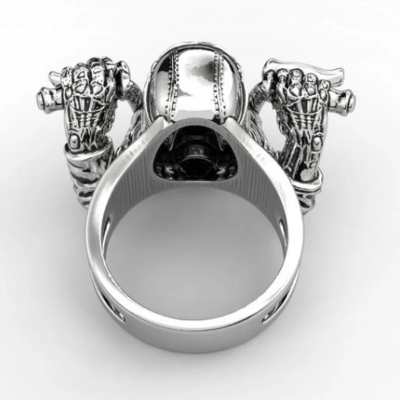 

Fashion Retro Gothic Horror Skull Ring Male Motorcyclist Birthday Gift Anniversary Party Banquet Jewelry Jewelry Wholesale