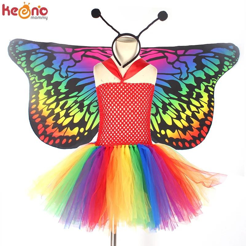 Детский костюм с изображением пчелы Комплект для девочек Юбка-пачка крыльями и