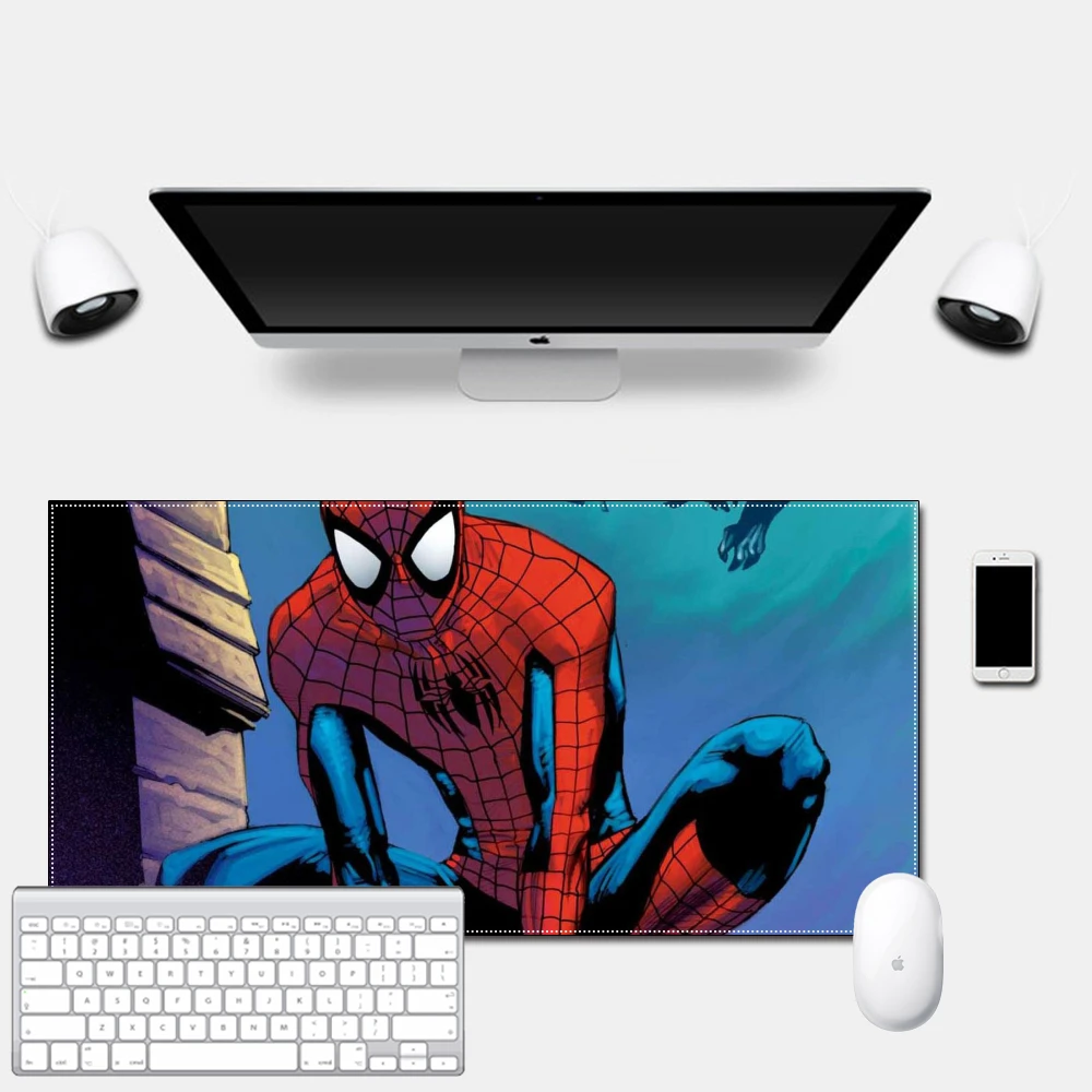 

Large Size Disney Anti-Slip Mouse Pad Thickened Gamer Mat for Gaming Mouse Laptop Desk Marvel Avengers Iron Man Adventures