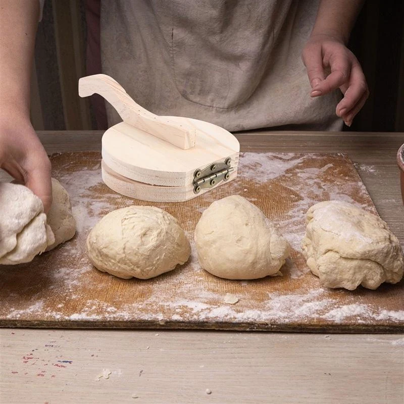 Herramienta de prensado de masa de cocina, prensador de masa, prensa de piel, molde para hornear, 1 pieza-2