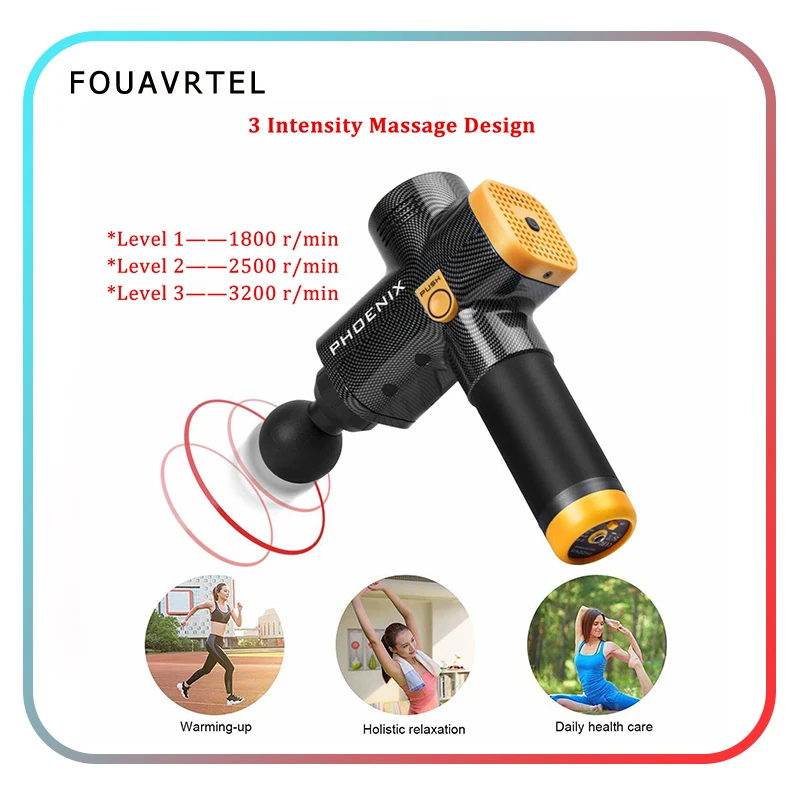 Феникс A2 массажный пистолет высокого Вибрационный прибор для глубокий массаж