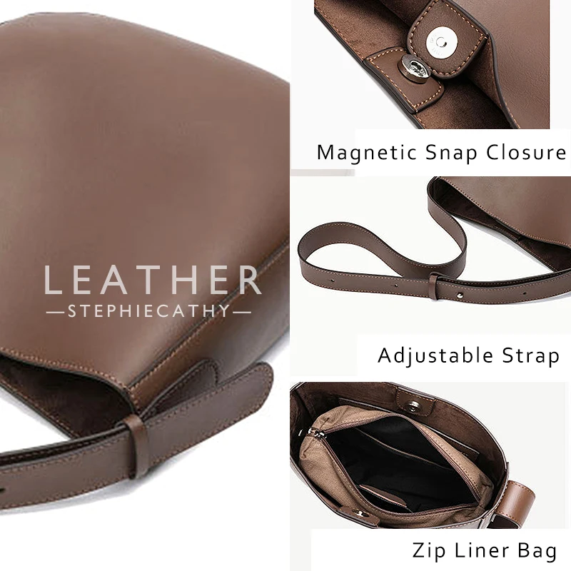 SC Повседневный стиль натуральная кожа женская сумка через плечо одноцветная