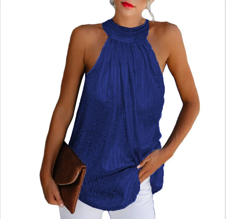 Летние женские блузки Befree Boho с блестками на бретельках винтажные повседневные